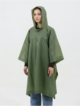Дождевик - пончо, взрослый, размер универсальный, EVA матовая 160 г, зелёный