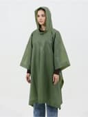 Дождевик - пончо, взрослый, размер универсальный, EVA матовая 160 г, зелёный