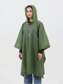 Дождевик - пончо, взрослый, размер универсальный, EVA матовая 160 г, зелёный