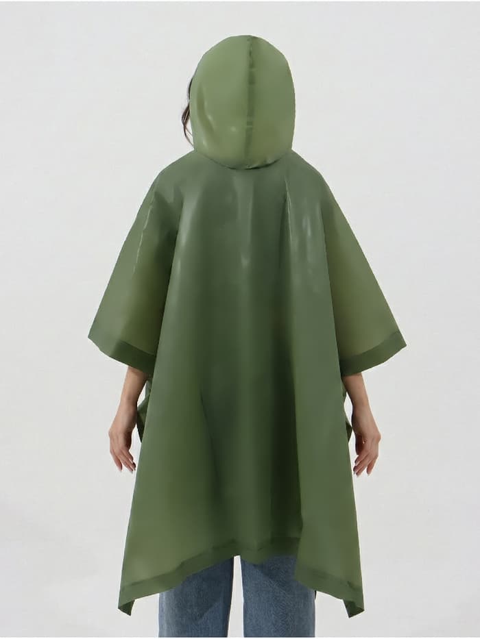 Дождевик - пончо, взрослый, размер универсальный, EVA матовая 160 г, зелёный