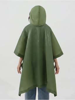 Дождевик - пончо, взрослый, размер универсальный, EVA матовая 160 г, зелёный