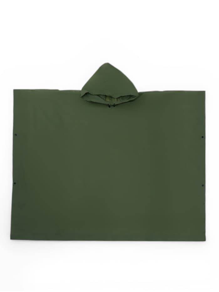 Дождевик - пончо, взрослый, размер универсальный, EVA матовая 160 г, зелёный