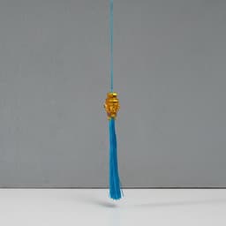 Подвеска текстиль, пластик «Китайский лев», голубая, 2×4×14 см