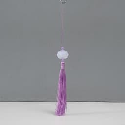 Подвеска текстиль, пластик «Кисть. Лотос», сиреневая, 1.2×2.7×14.5 см