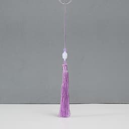 Подвеска текстиль, пластик «Кисть. Лотос», сиреневая, 1.2×2.7×14.5 см