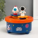 Сувенир музыкальный механический магнитный «Космические приключения», 12.2×12.2×11.5 см