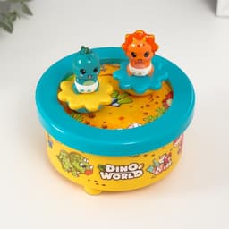 Сувенир музыкальный механический магнитный «Динозавры», 12.2×12.2×11.5 см
