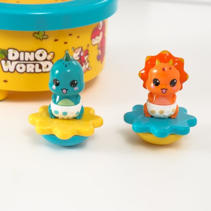 Сувенир музыкальный механический магнитный «Динозавры», 12.2×12.2×11.5 см