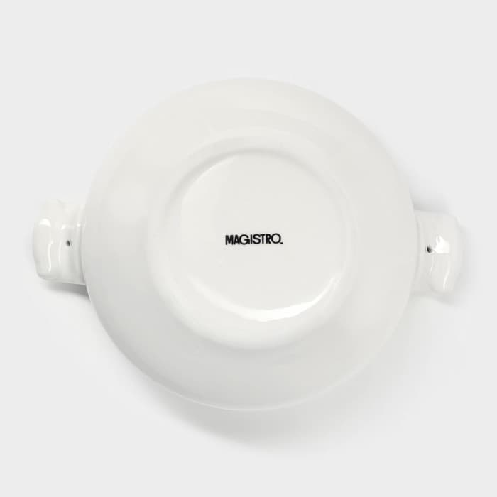 Супница Magistro «Бланш», 600 мл, 20.5×15 см, фарфор, белая