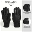 Перчатки мужские, размер XL, с утеплителем, чёрная