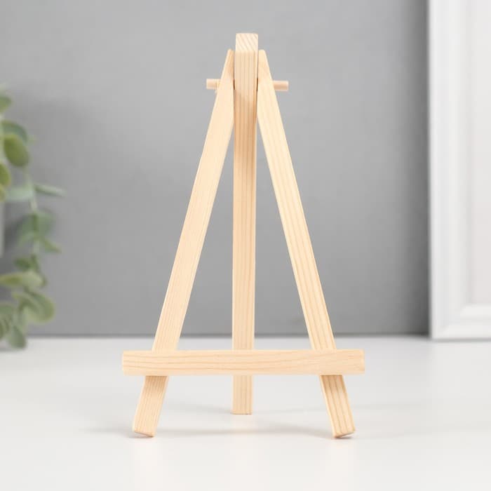 Настольная подставка тренога «Мольберт», дерево, для фото, книг, телефона, 1.4×9×16 см