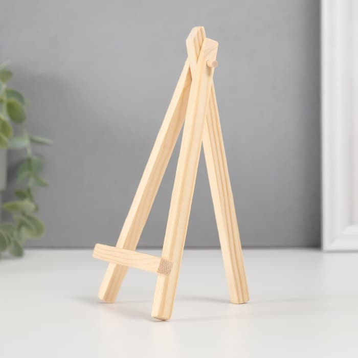 Настольная подставка тренога «Мольберт», дерево, для фото, книг, телефона, 1.4×9×16 см