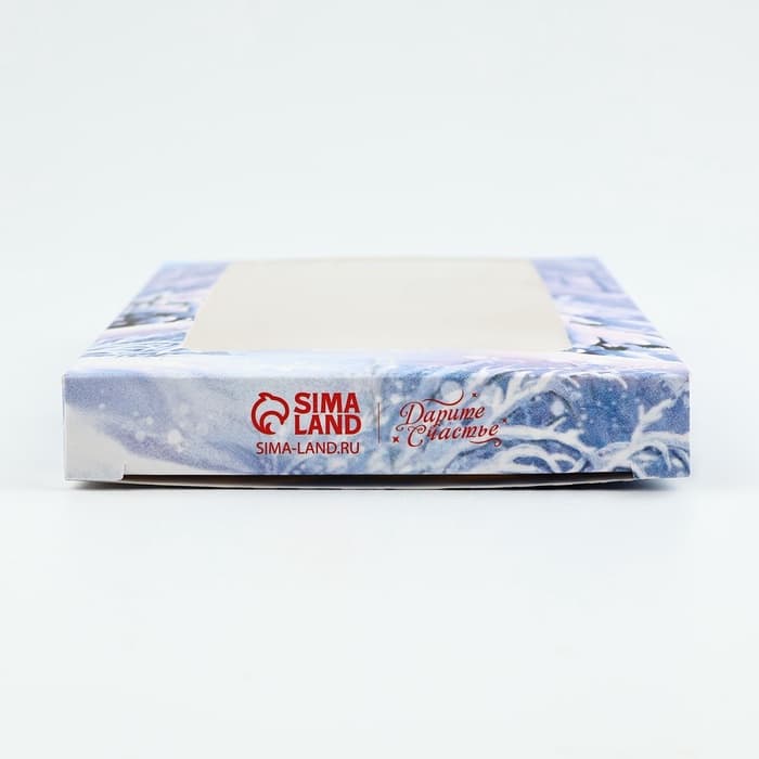 Коробка для шоколада «Новогодних чудес», с окном, 17×8.5×1.5 см