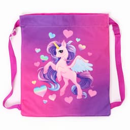 Сумка детская «Единорог», 35×30 см, фиолетовая
