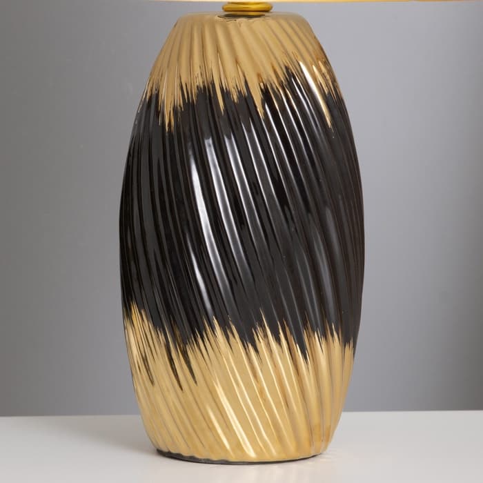 Лампа настольная «София» 1×40 Вт Е14 черный/золото 24×24×40 см