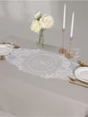 Дорожка на стол «Этель» ажурная, 40×90 см, белая