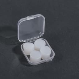 Беруши, 3.5×1 см, набор - 2 пары, в футляре, силиконовые, белые