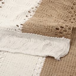 Дорожка на стол «Этель. Сканди узор», 32×150 см, 50% хлопок, 50% лён, коричневая