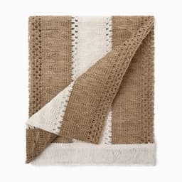 Дорожка на стол «Этель. Сканди узор», 32×150 см, 50% хлопок, 50% лён, коричневая