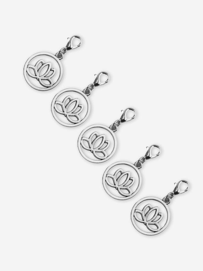 Маркеры для петель «Лотос», d=20 мм, 5 шт., цвет серебряный