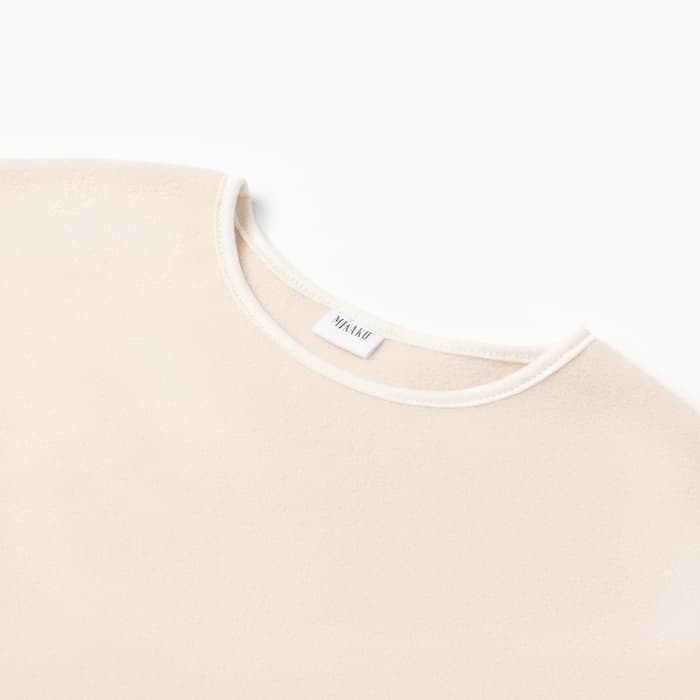 Свитшот детский флисовый MINAKU: Fleece Soft, бежевый, рост 134-140 см