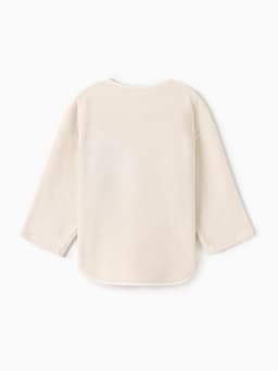 Свитшот детский флисовый MINAKU: Fleece Soft, бежевый, рост 134-140 см