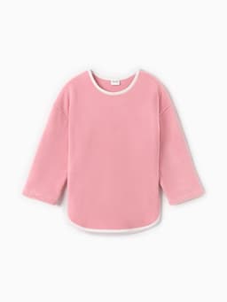 Свитшот для девочки флисовый MINAKU: Fleece Soft, розовый, рост 110-116 см