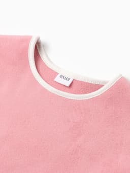 Свитшот для девочки флисовый MINAKU: Fleece Soft, розовый, рост 116-122 см