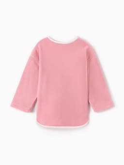 Свитшот для девочки флисовый MINAKU: Fleece Soft, розовый, рост 116-122 см