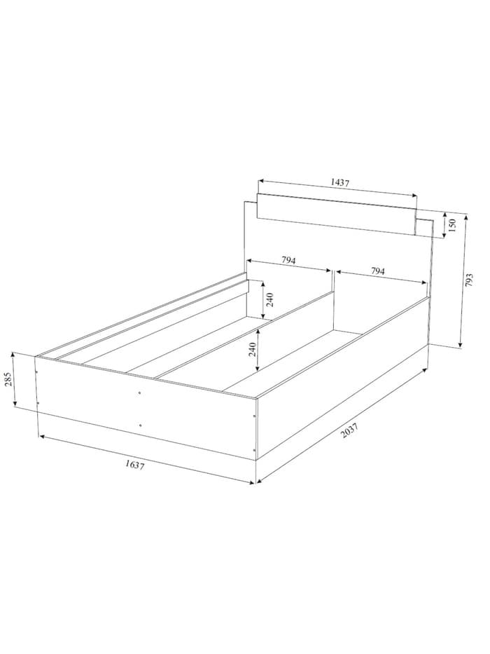 Спальный гарнитур «ЭКО», комплект 6 предметов, цвет белый/дуб вотан