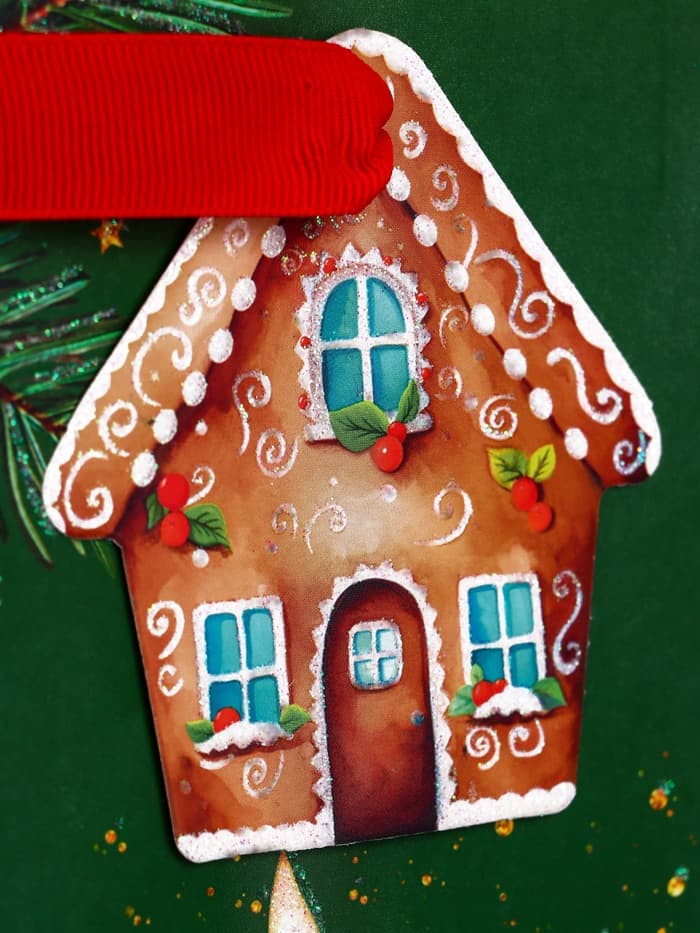 Пакет подарочный новогодний ламинированный с тиснением «Уют», люкс, 18×22.3×10 см