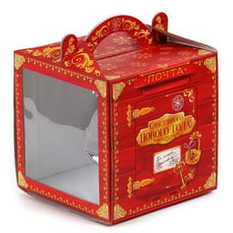 Коробка кондитерская с окном, сундук, «Новогодняя почта», 20×20×20 см,