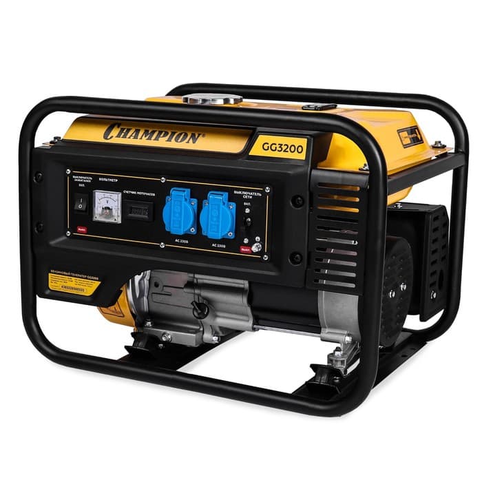 Генератор бензиновый CHAMPION GG3200, 4Т, 3.5 кВт, 220 В, 15 л, ручной старт
