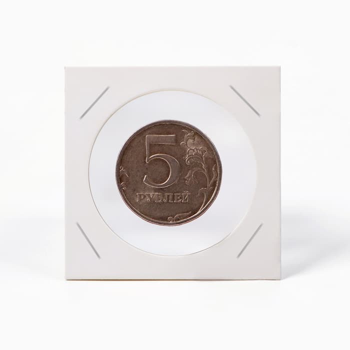 Набор холдеров для монет под скрепку, d=4 см, 50 шт.