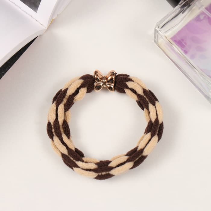 Резинка для волос «Дженис», объём штрихи, 5.5 см, МИКС