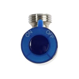 Кран угловой ZEIN engr, 1/2" × 1/2", кран-букса латунь/керамика, нерж. сталь, сатин/синий