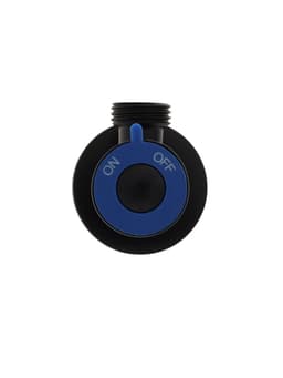 Кран угловой ZEIN engr, 1/2" × 1/2", кран-букса латунь/керамика, нерж. сталь, черный/синий