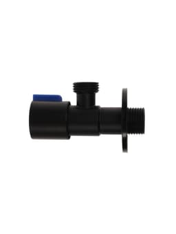 Кран угловой ZEIN engr, 1/2" × 1/2", кран-букса латунь/керамика, нерж. сталь, черный/синий