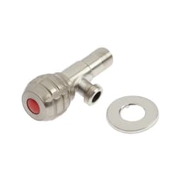 Кран угловой ZEIN engr, 1/2" × 1/2", кран-букса латунь/керамика, нерж. сталь, сатин