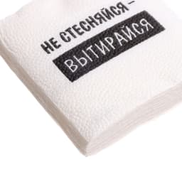 Салфетки бумажные однослойные «Не стесняйся-вытирайся», 24×24 см, набор 20 шт.