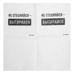 Салфетки бумажные однослойные «Не стесняйся-вытирайся», 24×24 см, набор 20 шт.