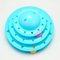 Игровой комплекс для кошек «Пижон», 24.5×24.5×13 см, с 3 шариками, голубой