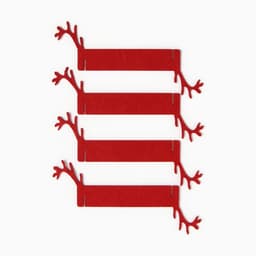 Набор колец для салфеток «Олень», 4 шт., красное, 15×5 см