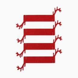 Набор колец для салфеток «Олень», 4 шт., красное, 15×5 см