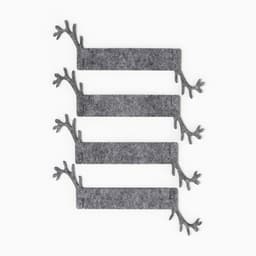 Набор колец для салфеток «Доляна. Олень», 4 шт., серые, 15×5 см