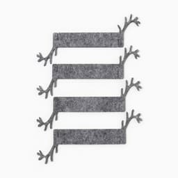 Набор колец для салфеток «Доляна. Олень», 4 шт., серые, 15×5 см