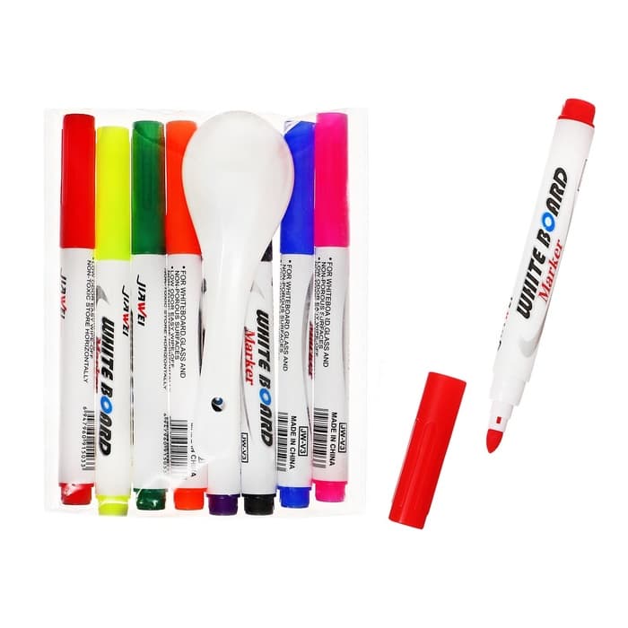 Набор маркеров 8 штук + ложка для нанесения рисунков «Рисунки плавают на воде»