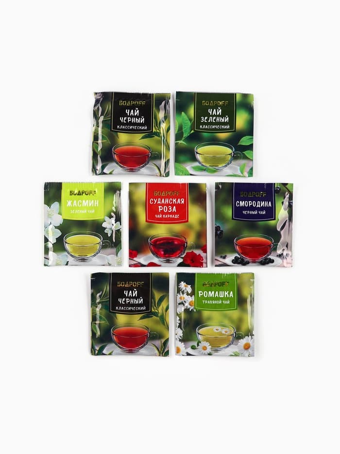 Чай подарочный «Снежное чудо», ассорти, 12.6 г (7 пакетиков × 2 г).