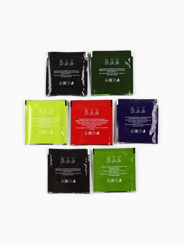 Чай подарочный «Снежное чудо», ассорти, 12.6 г (7 пакетиков × 2 г).