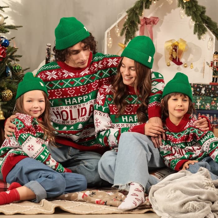 Джемпер детский новогодний вязаный KAFTAN: Holidays, зелёный, размер 30 (98-104 см)